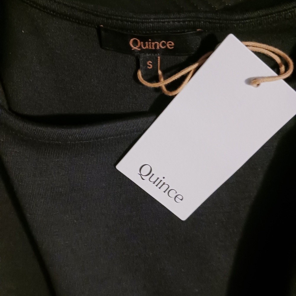 NWT Quince Cotton Mixed Media Tank Dress Black‎ Size S Sleeveless Midi Classic - Picture 10 of 16